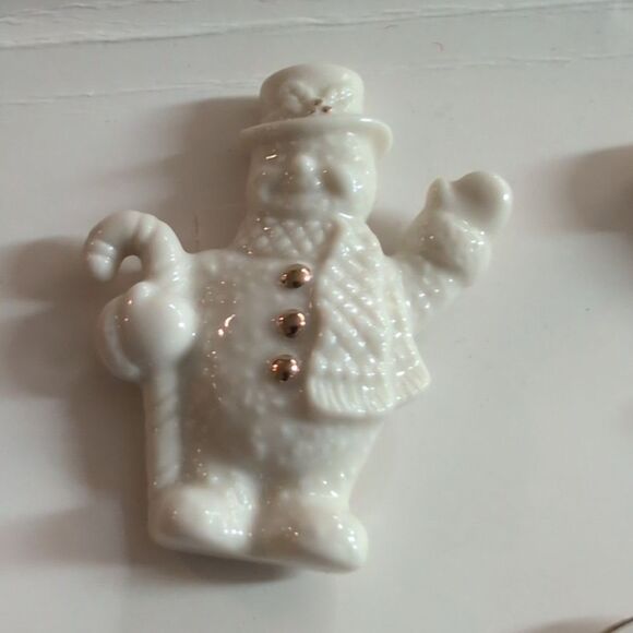 Lenox Vintage holiday Christmas snowman and‎ sled pin set NIP - Picture 5 of 8